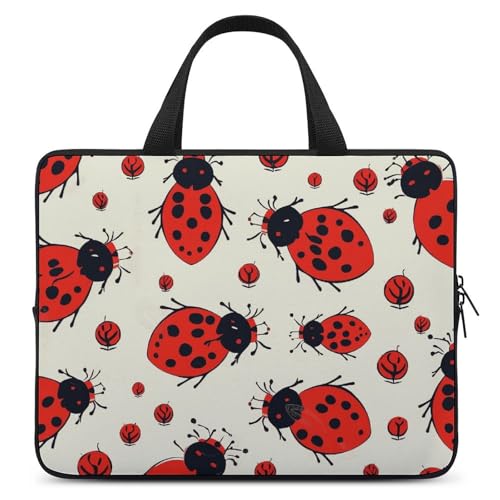 Housse PC 17 pouces coccinelle rouge antichoc pour le bureau et les trajets