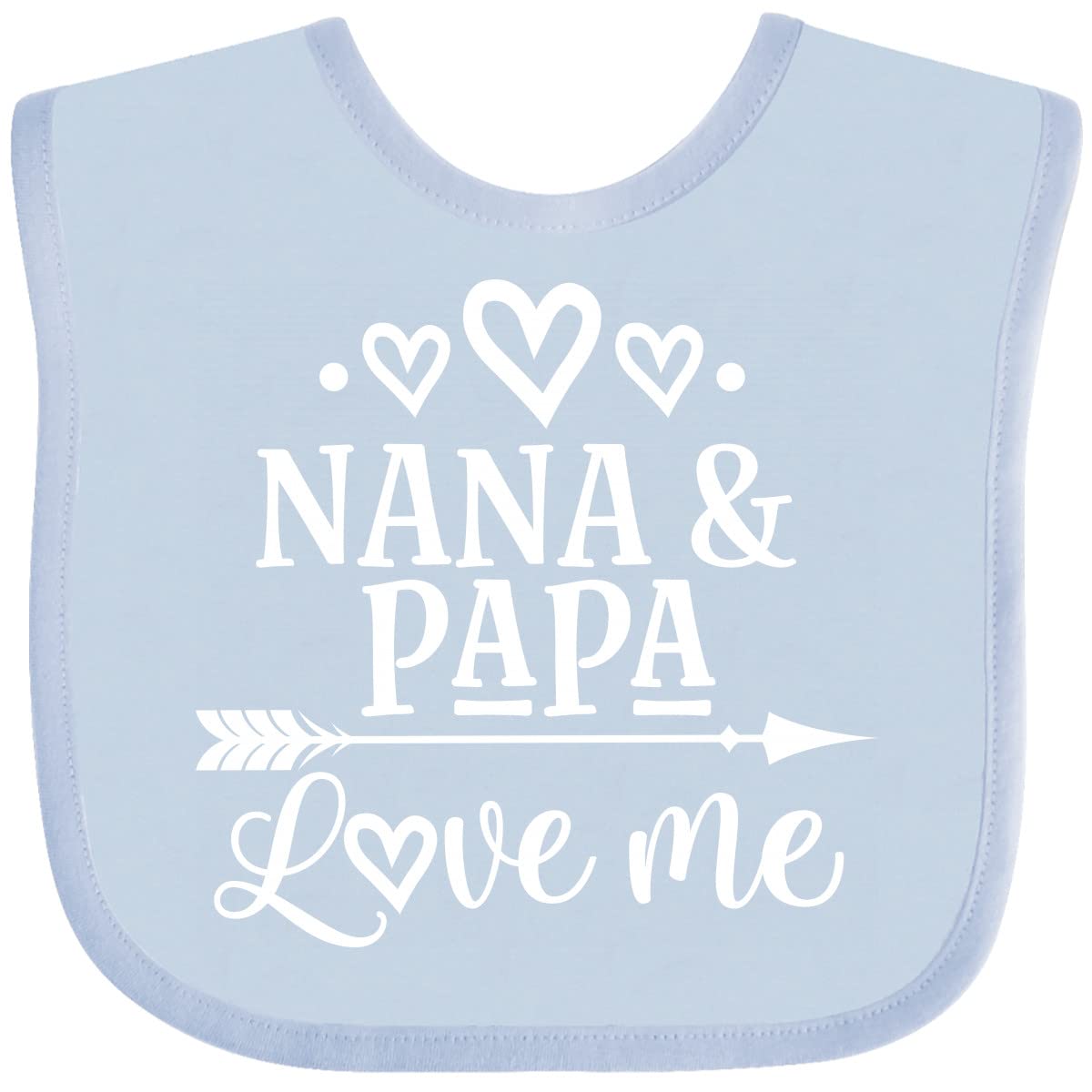 inktastic Nana Papa Love Me Grandkids Baby Bib