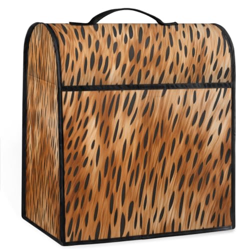 Coffee Maker Cover Leopard Print Animal Kitchen Appliance Covers Small Appliance Covers Blender Cover Juicer Cover Dust Covers for Kitchen Appliances with Top Handle and Pockets,Washable,C1