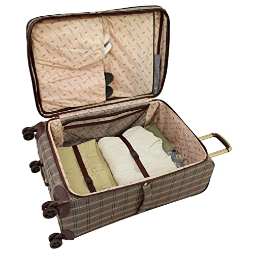 London Fog Brentwood Ii 20" Expandable Spinner Carry-On, Cappuccino, Inch #TOP4