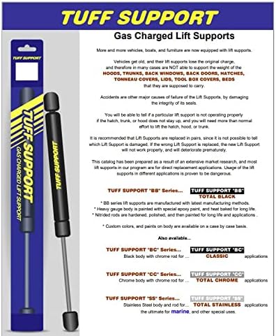 Miniatura 3 de 2 piezas (juego) Tuff Support - Soportes de elevación de escotilla trasera para Chevrolet y Pontiac, modelos a continuación
