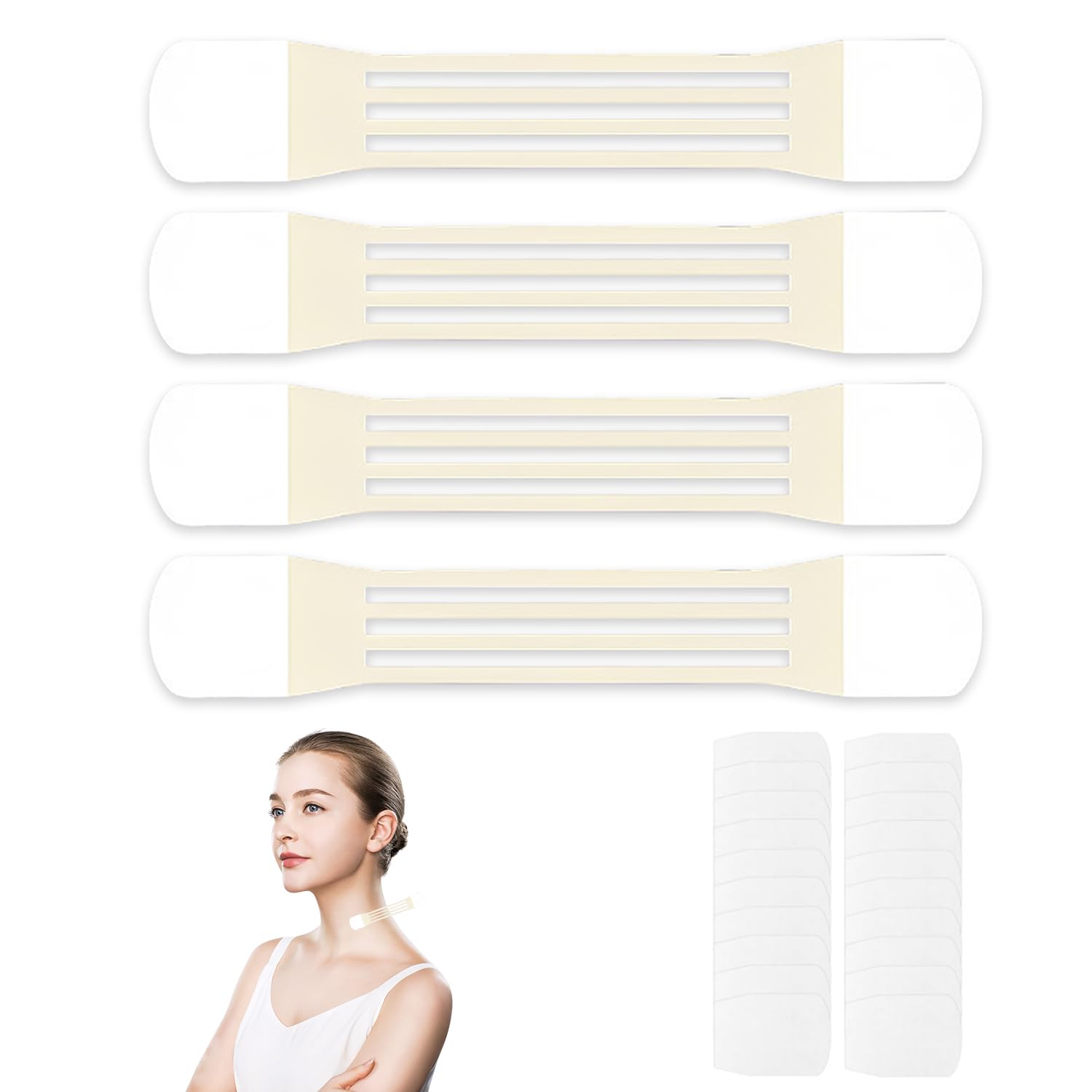 4 PCS Neck Lift Tape, with 20pcs Replacement Tapes