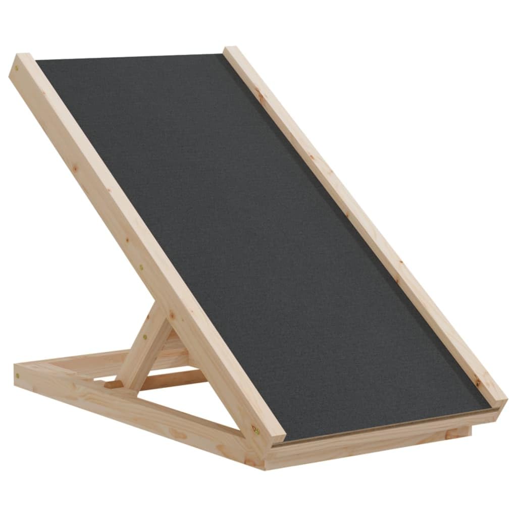 vidaXL Rampe pour Chiens Antidérapante Pliable Bois de Sapin Solide Gris
