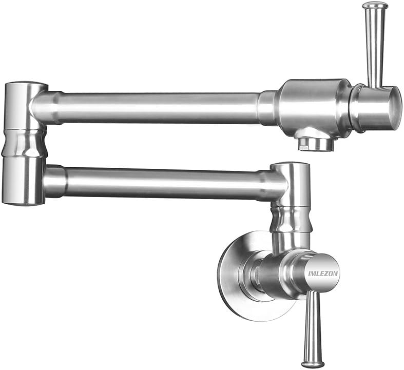 Stainless Steel Pot Filler Faucet Commercial Wall Mount Kitchen Sink Faucet
