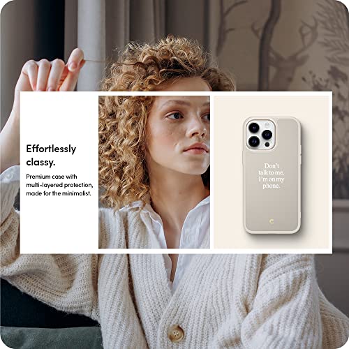 Image of CYRILL Kajuk Mag Compatible with iPhone 14 Pro Max Case (2022), Premium Vegan Leather Case with MagSafe and Full Body Protection - Me Time Cream