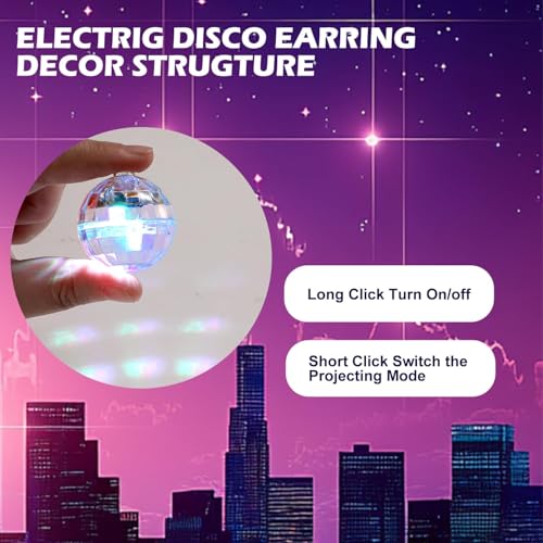 Image of Light Up LED Earrings for Women - USB Rechargeable, Changing Flashing Ear Jewelry, Disco Party Rave Festival Dangling Earrings (white)