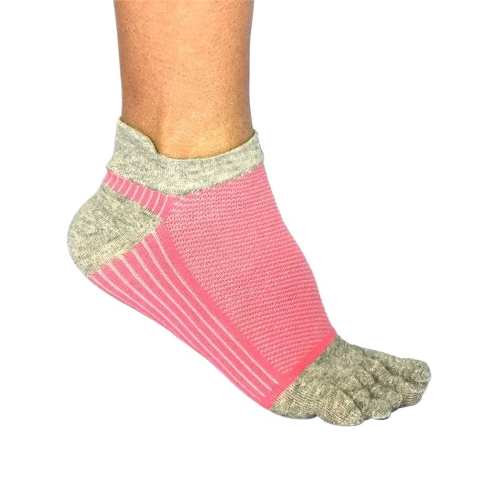 3 Pares de Calcetines de Talla Grande for Hombre, Calcetines Deportivos Transpirables de Malla de algodón Peinado for Correr con Dedos de los pies, EU40-46(G)