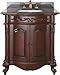 Avanity Provence 30 in. Vanity with Imperial Brown Granite Top and Sink in Antique Cherry finish