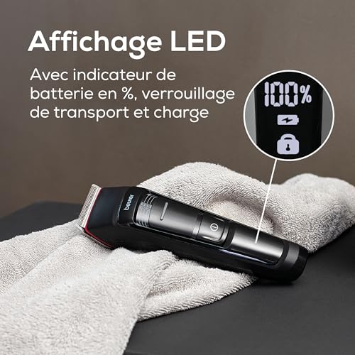 Tondeuse à cheveux BEURER MN5X 7 accessoires 6 longueurs de coupe Batterie résistante à 'eau - vue 7