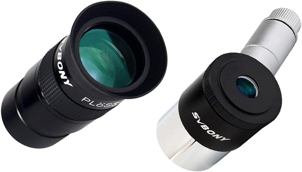 SVBONY Reticle Eyepiece 1.25 inches Illuminated Eyepiece Bundle with Telescope Eyepiece 40mm 40 Degree Apparent Field, for Astronomical Observation