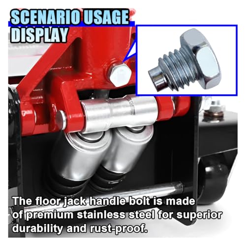 Image of Car Floor Jack Handle Bolts, 3 Ton 4 Ton Horizontal Floor Jacks Pressure Rod Fixed Screw Replacement for Hydraulic Top Handle, Horizontal Car Floor Jacks Tiny Spare Parts (4PCS)