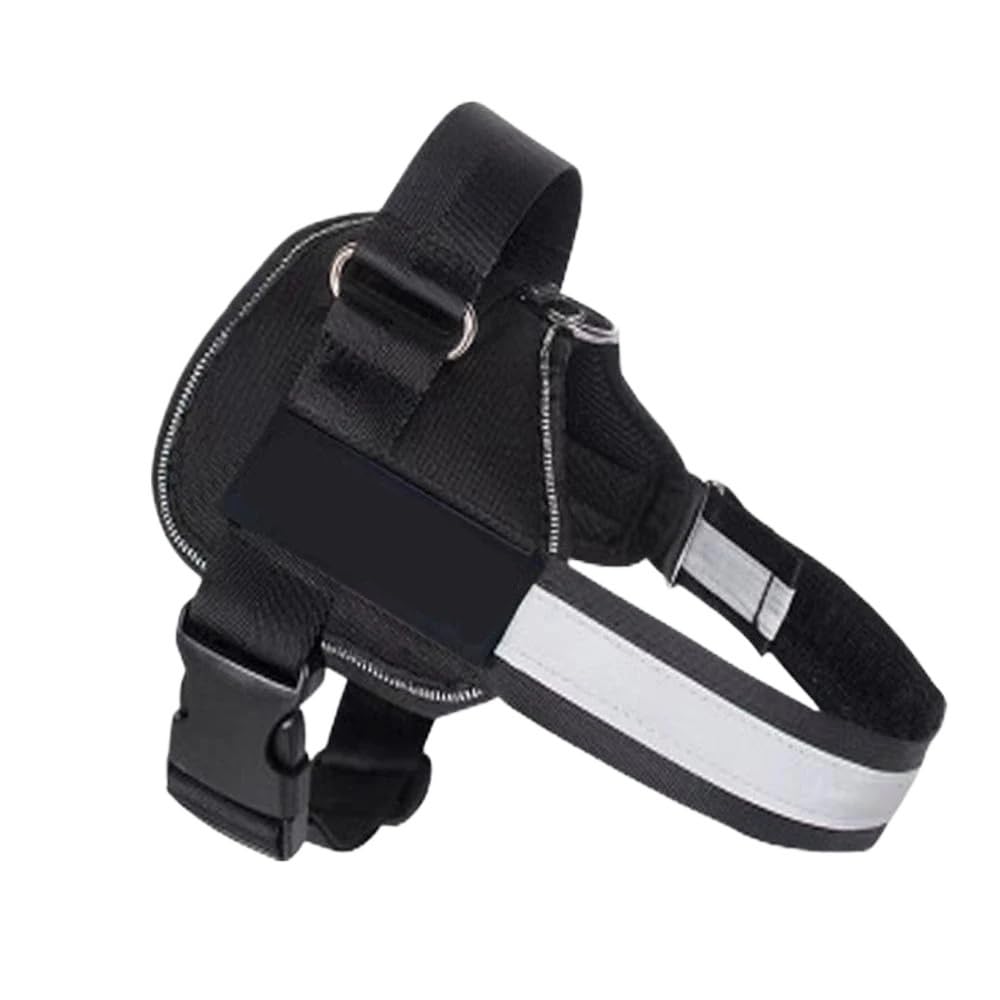 Arnes Perro Mediano Correas for Perros y Gatos con Espalda Ajustable Reflectante y Transpirable for Mascotas Arnes Perro (Color : Black No Sticker, Size : L)