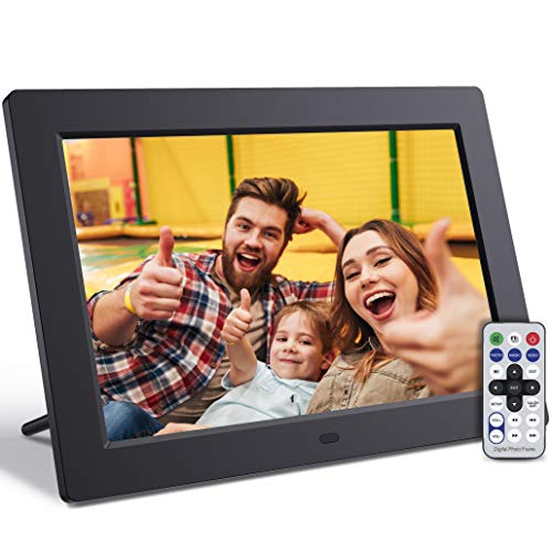 Jeemak Digital Picture Frame 10.1 Inches with Remote Control IPS Screen Photo Music