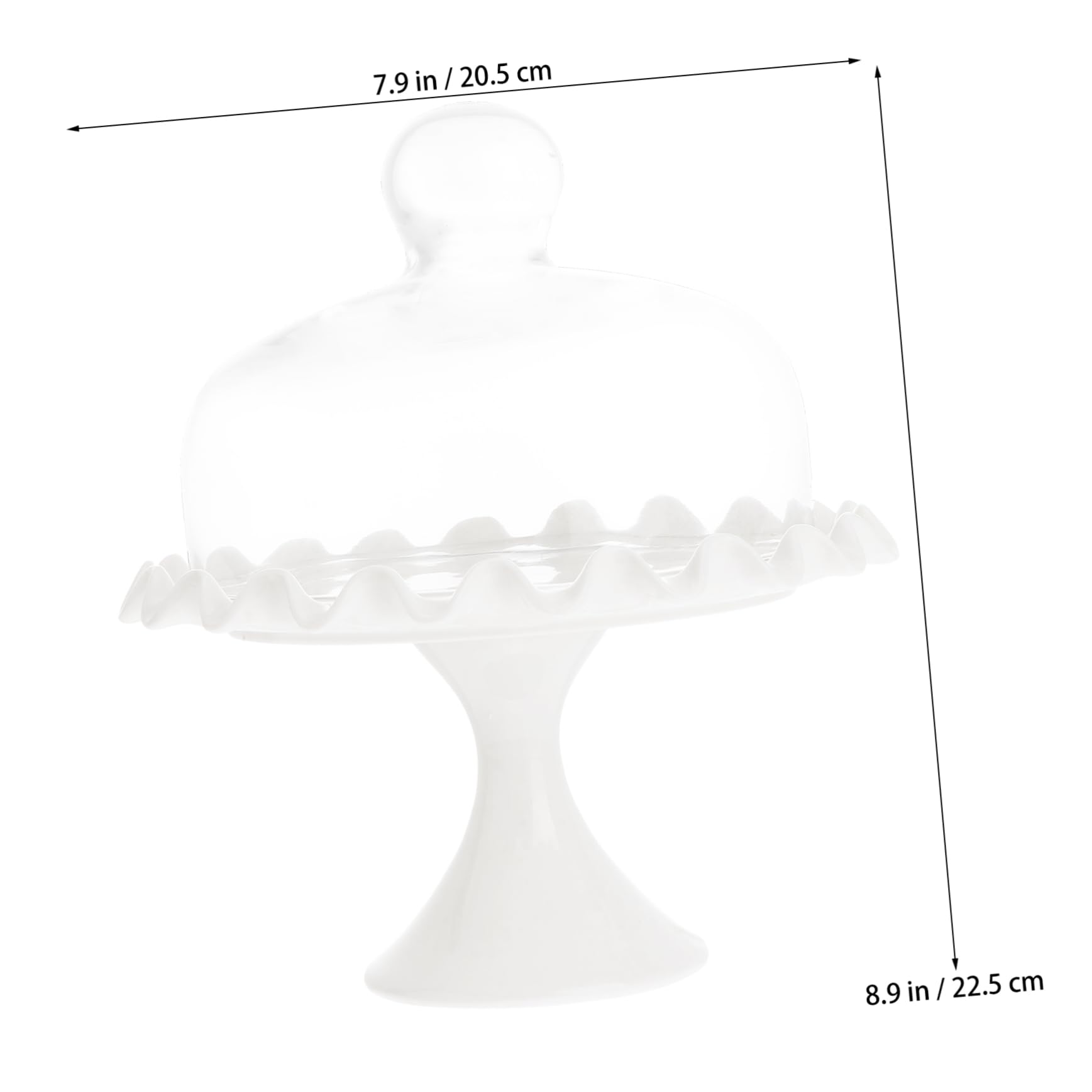 Abaodam Tapa para Tarta Tapa de Vidrio Bandeja para Conservar Pasteles Diseño Transparente sin Plomo para Postres y Aperitivos Cubre Pasteles Fácilmente