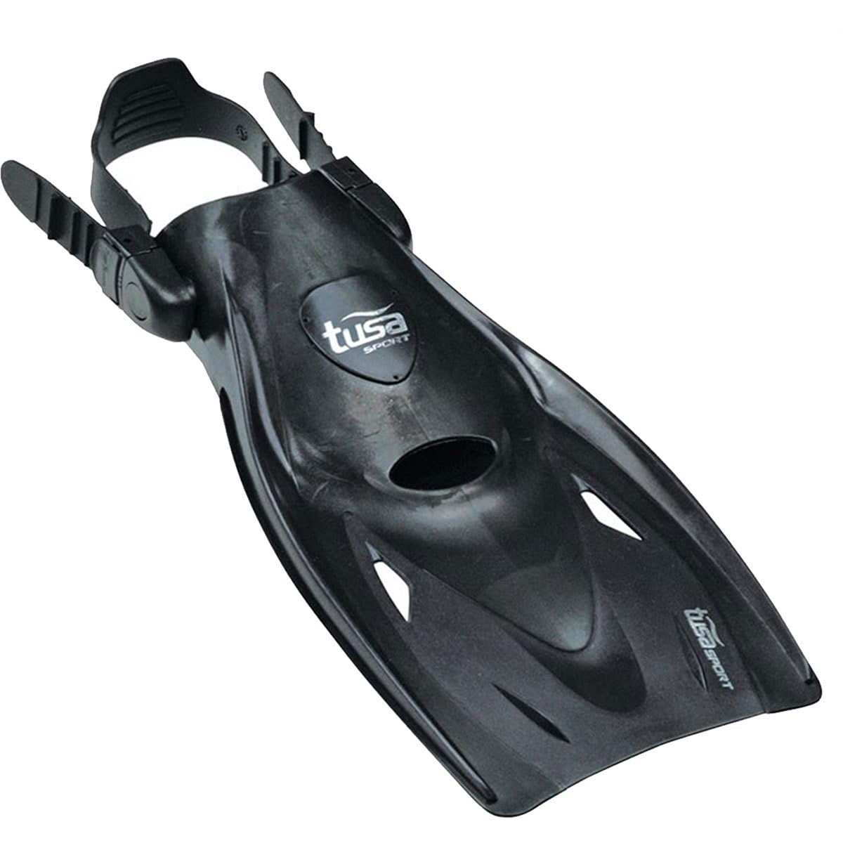 TUSA Sport Long Blade Snorkel Fins, Large, Black (UF-21-BK-L)