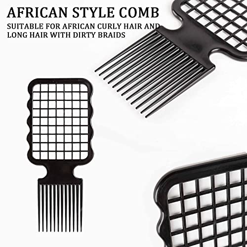 4 Pcs Twist Combs, Hair Sponge Alternative Comb For Men Curls Sponge Brush Upgrade Hair Brush (Black) #TOP2