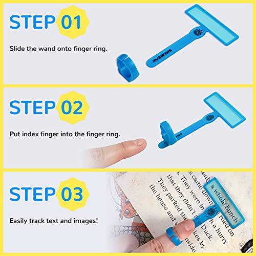 Guided Reading Strips, Dyslexia Tools For Kids, Colorful Text Overlays For Early Readers, Adhd Finger Trackers Highlight (6 Pack) #TOP1
