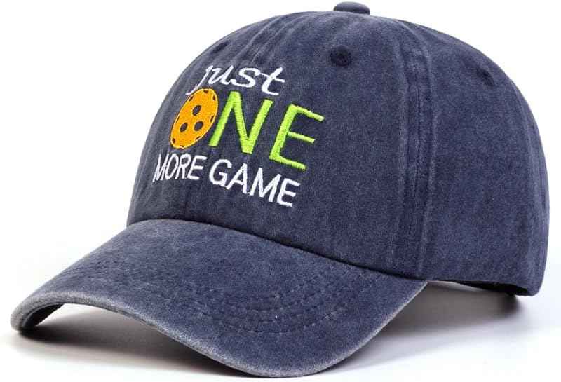 Black Pickleball Hat for Men Women Embroidered Denim Baseball Caps
