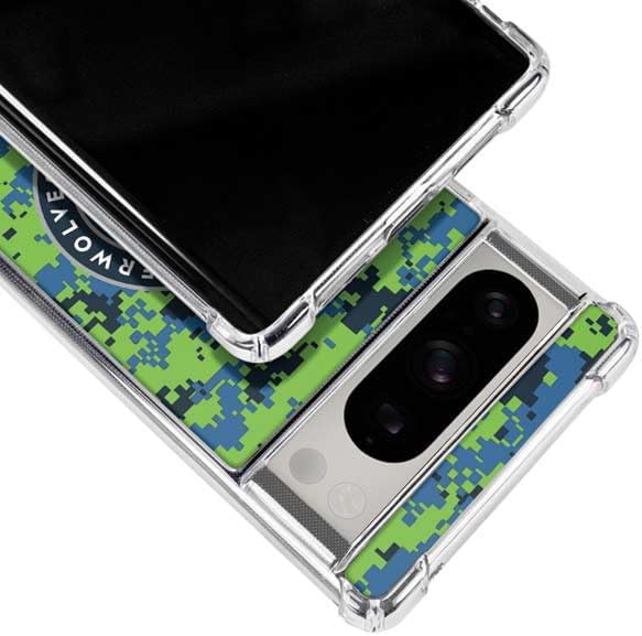 Skinit Clear Phone Case Compatible with Google Pixel 8 Pro - Officially Licensed NBA Minnesota Timberwolves Digi Camo Design