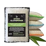 Whiff Botanicals Bamboo Sponges, Sustainable, Scrubbing Power, Naturally Hygenic, Washable, Extra...