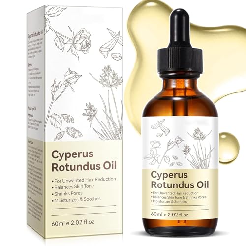 Premium Cyperus Rotundus Oil - Natural Hair Removal Solution, 100% Pure Essential Oil for Smooth Skin, Anti-Hair Growth Treatment for Sensitive Skin - 60ML