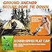 [Premium] 4 Pack Ground Anchors with Power Nut Driver Drill Bit, Ground Anchors Screw in, Swing Set Anchors, Trampoline Anchors High Wind Heavy Duty for Camping Tents, Car Ports, Swing Sets, Canopies