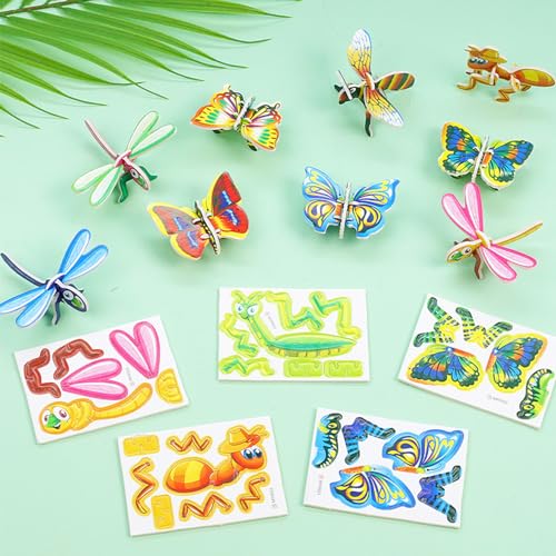 3D Puzzles for Kids,100 Pcs 3D Cartoon Puzzles,Educational 3D Cartoon Puzzle,3D Puzzle for Kids Ages 4-10,Educational Montessori Toys,Kid Birthday Children's Day Gift