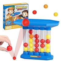 Bouncing Ball Tischspiel, Vier Gewinnt Spiel Hüpfball, 2024 Neues Bounce Off Game,Jumping Ball Tabletop Ping Pong Spielballspiel, 4 Shots Desktop Bouncing Toy für Kinder Familie und Party