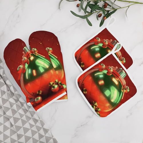 Gants de cuisine Noël dorés : le cadeau idéal pour passionnés de cuisine