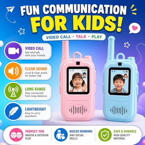 Image of Kids Smart Phone Toy with Camera & Video - Mini Touch Screen Smartphone & Walkie Talkie for Kids | Educational Toy Mobile Phone with Music & Games | Birthday Gift for Girls & Boys