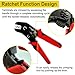 Twippo Crimping Tool with Ratchet, Ratcheting Wire Crimper Tool for Open Barrel Terminal Connectors, Electrical Crimping Tool, Crimping Pliers for 20-14 AWG