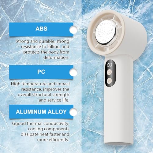 Ventilador portátil contra el calor, mini ventilador de mesa compacto gris 6