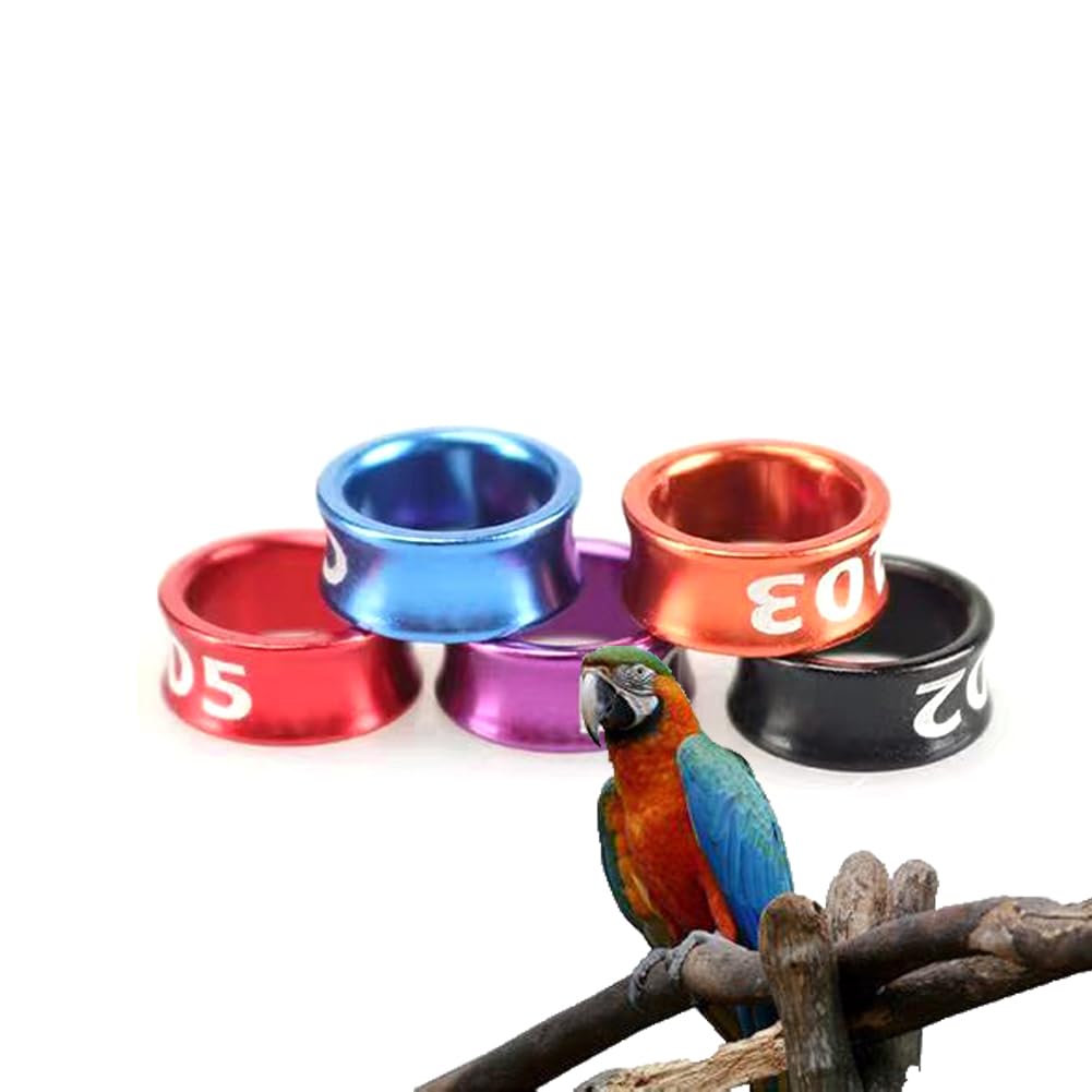 Tobilleras de Paloma numeradas, Anillos for Patas de pájaros for Palomas, Pollos, codornices, identificación de Aves de Corral(Mixed Colors8.0mm,200pc)