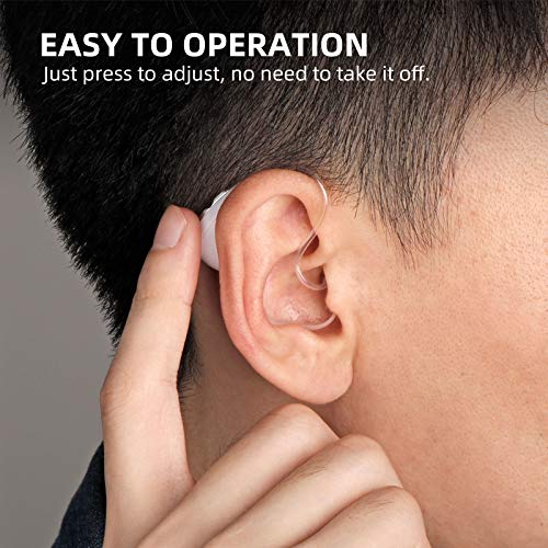 Bte Hearing Aids, Hearing Amplifiers For Adults Seniors Rechargeable, Sound Device Noise Reduction Technology For Clear Telecoil Equipped 3 Working Programs 1 Pair #TOP2
