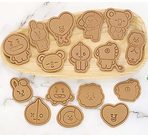 Amazon.co.jp: LICAQSA(まあ) for BTS 防弾少年団 クッキー型 8