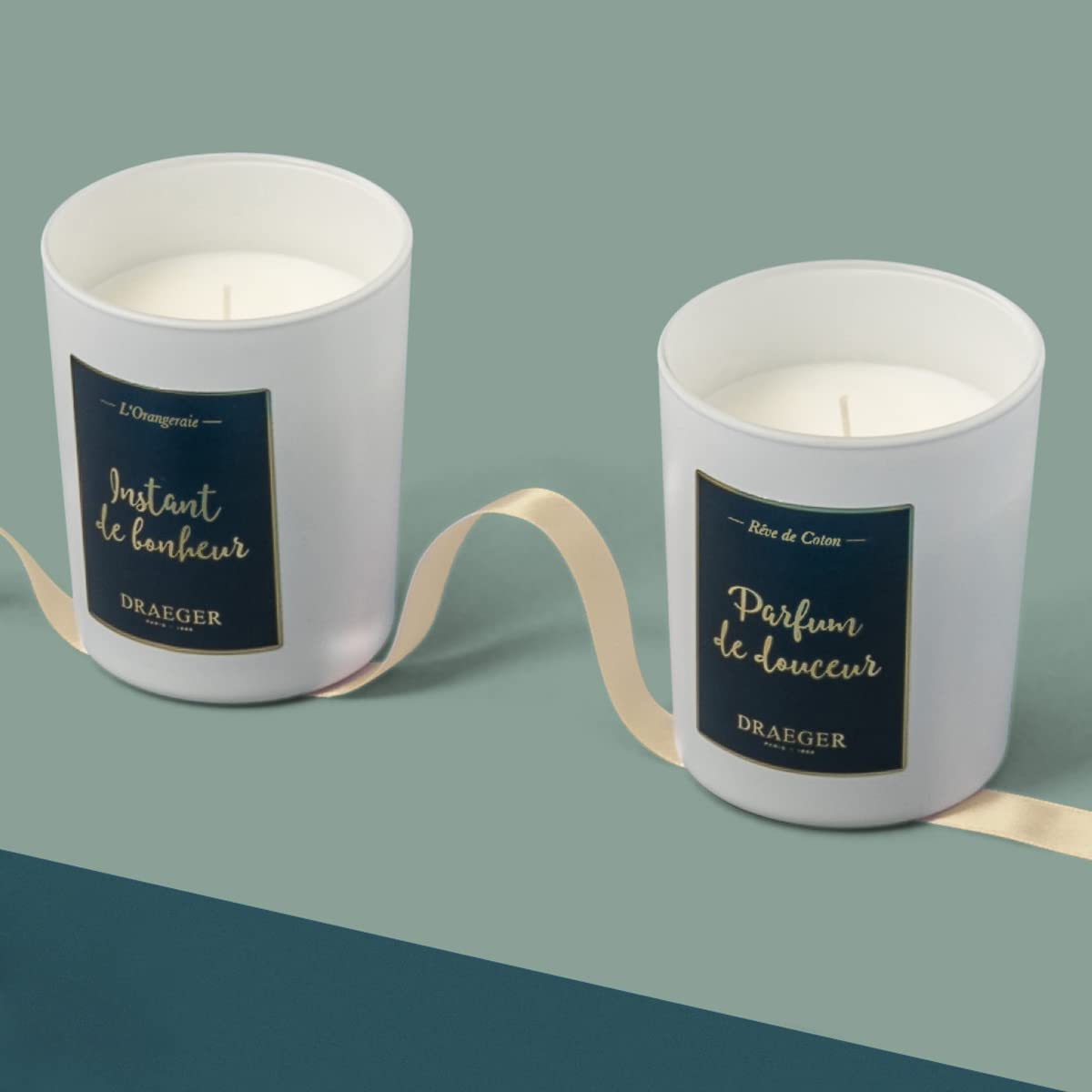 Bougie Parfumée Draeger Paris - Rêve De Coton 40h - Pot Verre, Cire Végétale - Made In France - Cadeau Idée