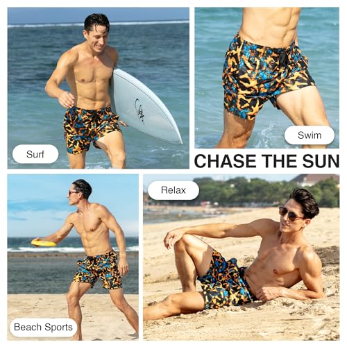 Image of Kanu Surf Men's Big Viper Extended Size Stripe Swim Trunk