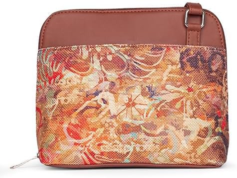 Women’s Printed Crossbody Sling Bag – Vegan Leather Handbag with Adjustable Strap, Stylish Small Purse for Travel, Daily Use & Casual Wear
