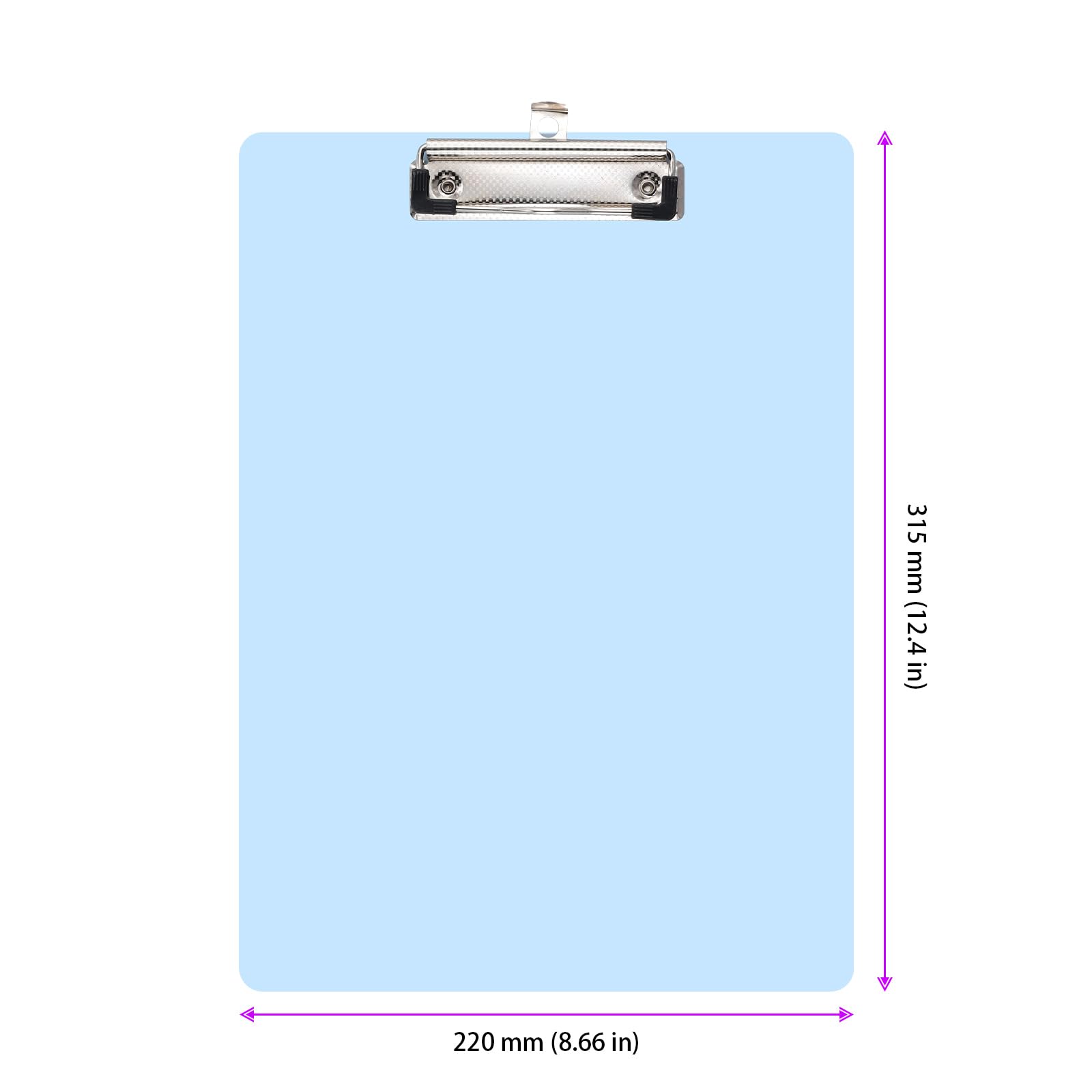 JEUIHAU A4 Plastic Clipboard, 16 Pack Clip Boards Folder, Clipboard with Hold for Office Classroom Supplies, Outdoor Use, Blue - Image 2