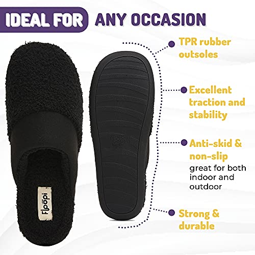 Floopi Womens Super Soft Closed Toe Clog Slippers with French Terry Upper/Insole, Memory Foam and Rubber Outsole4