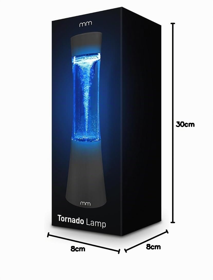 mikamax Tornado - Lampada LED da notte e da scrivania, luce d'atmosfera mobile con effetto tornado