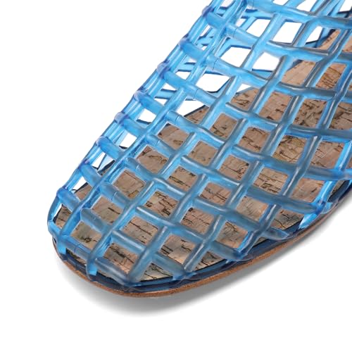Jelly Mesh Ballet Flats - Comfortable Clear Jelly Shoes, Adult Women's Closed Toe Flats Sandals