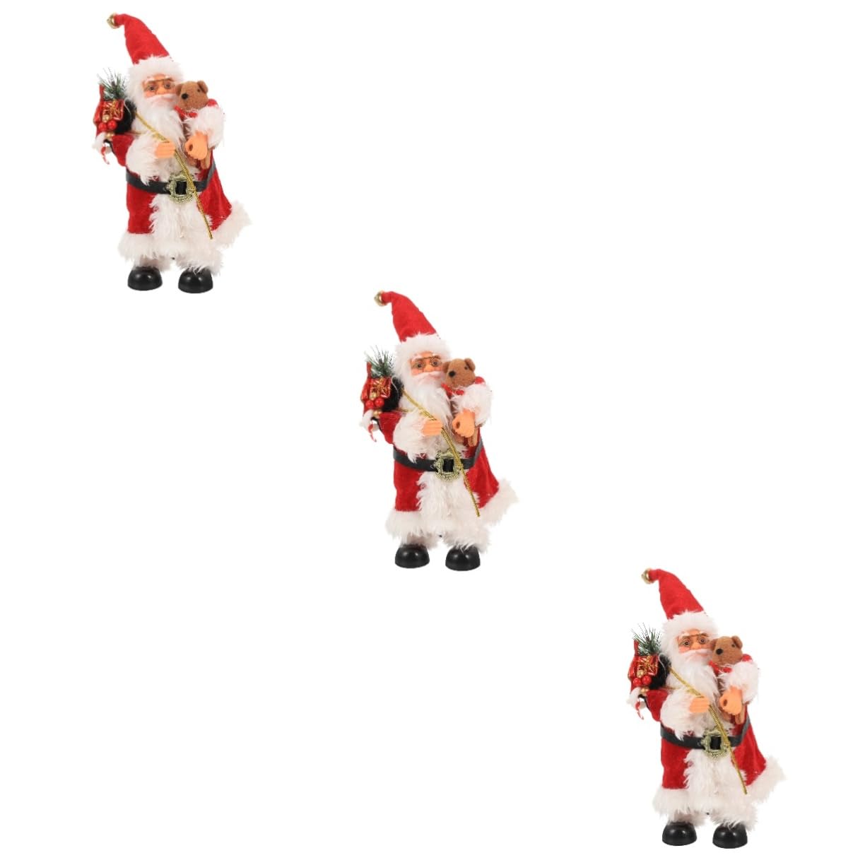 Cabilock 3 Pezzi Babbo Natale Giocattolo Fiocchi Di Neve Pupazzo Di Neve Figura Peluche Natale Caramelle Farcite Gonfiabili Figurine Ornamenti Di Natale Bambola Ornamento Statua Di Natale
