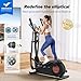 Merach Cross Trainer For Home With 47 Cm Stride Length, Ultra-Quiet Elliptical Trainer With Magnetic Resistance, 16 Resistance Levels, For Effective Endurance Training, Own App, 400lbs Capacity