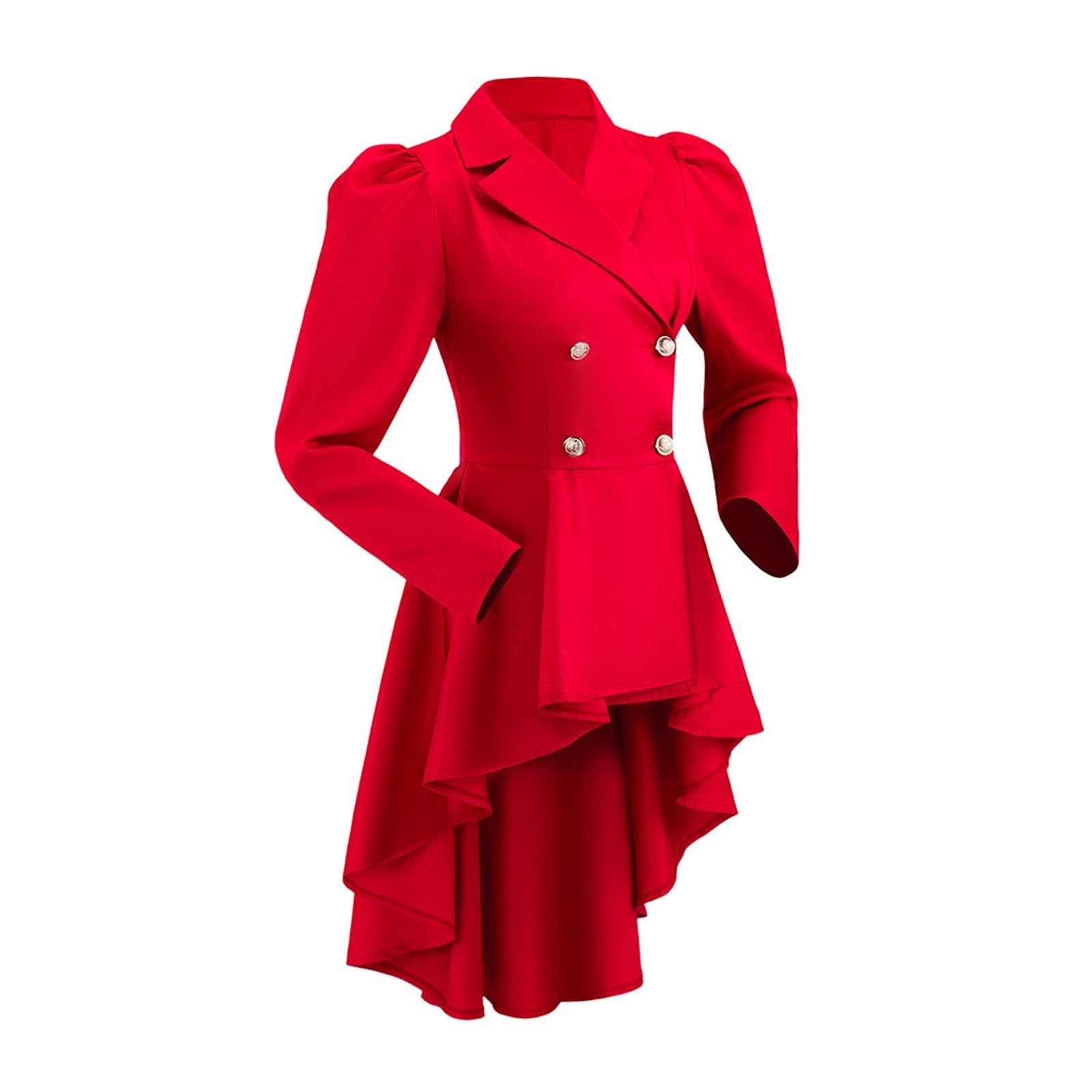Veste victorienne steampunk pour femme - Manteau médiéval vintage gothique - Manches longues - Chemise de smoking - Manteau de pirate Renaissance - Vêtement punk - Costume baroque