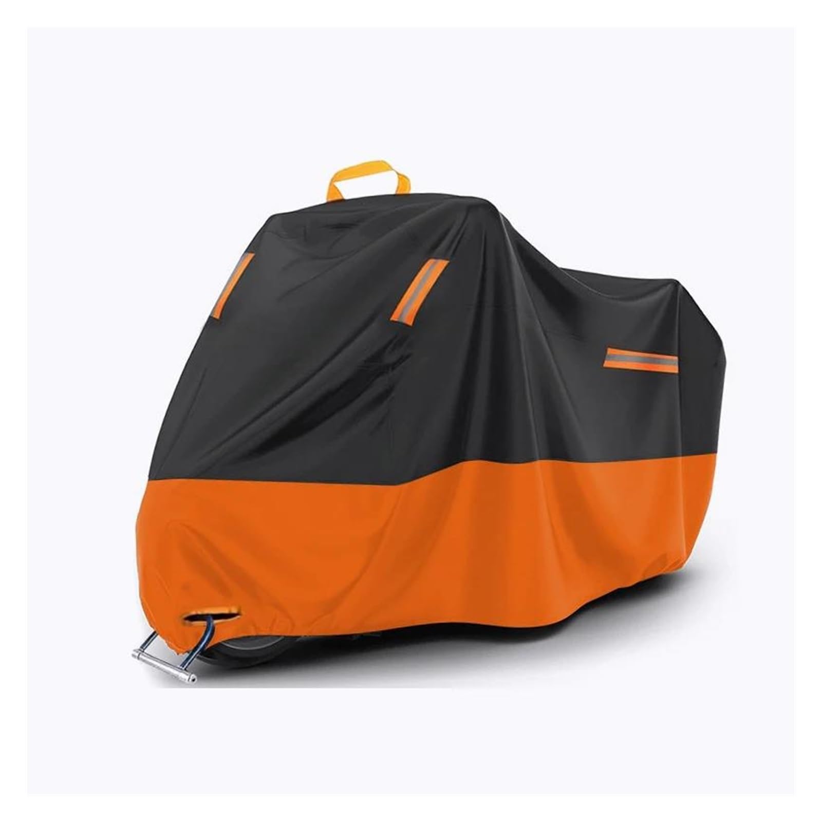 Funda Impermeable Motocicleta Funda Impermeable Y Resistente Al Polvo Moto Tiras Reflectantes para Cerrar Agujeros Bolsa De Almacenamiento para R7(Naranja,3XL)