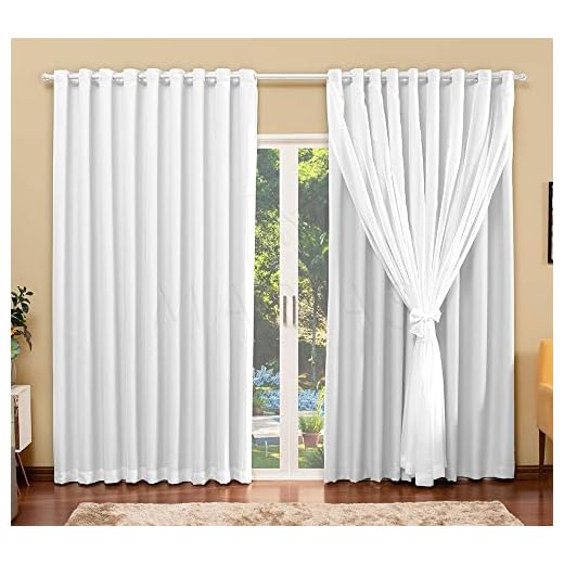 Cortina Blackout Blecaute Corta Luz Para Sala Quarto Com Tecido Voil 2,80 M X 2,30 M (BRANCO)