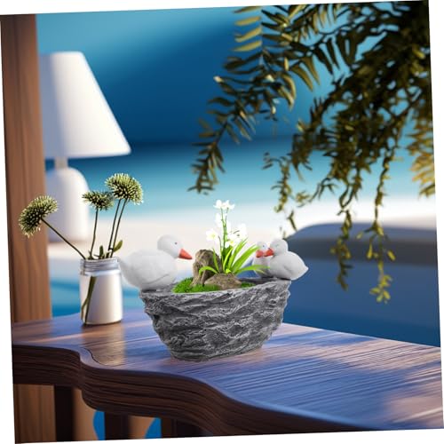 Pot de fleurs léger effet pierre pour un déplacement sans effort