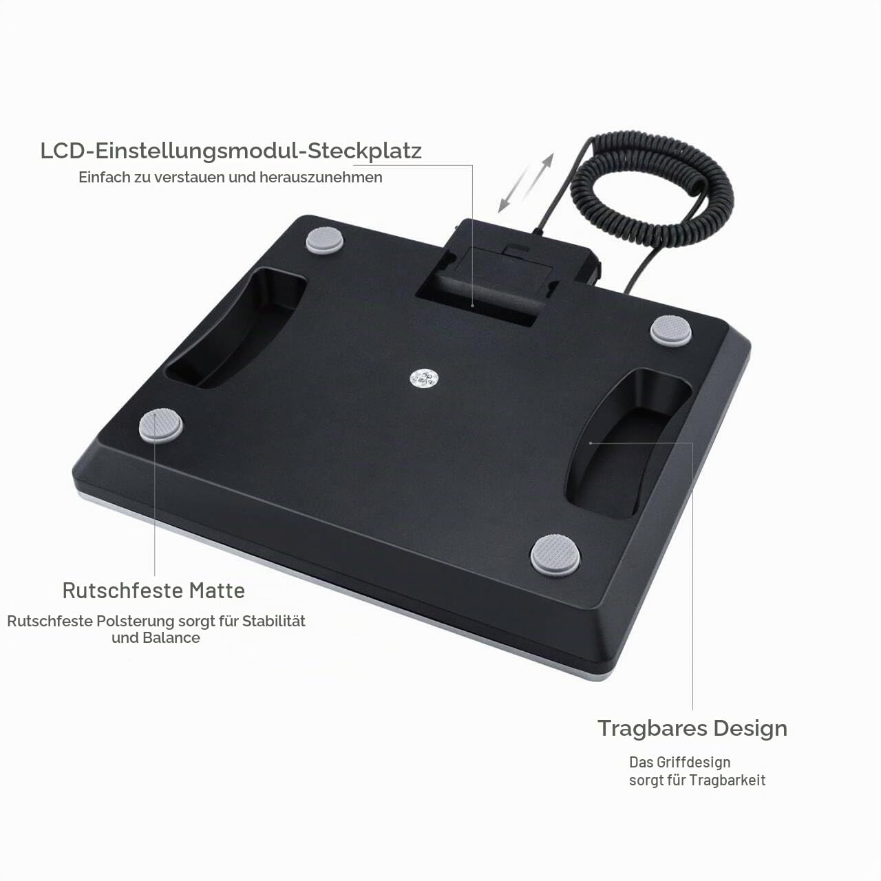 Anesty Digitale Paketwaage bis 200kg, Edelstahl Plattformwaage Briefwaagen mit LCD-Display, Hold/Tara Funktion, Batterien & USB Stromversorgung - Ideal für Pakete, Gepäck, Lager & Postämter