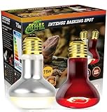 MISDOOD Reptile Infrared Heat Lamp Bulb 75W, 2-in-1 Day & Night Combo, Infrared Heat Lamp & UVA Sunlight Heating Lamp for Reptile Terrariums